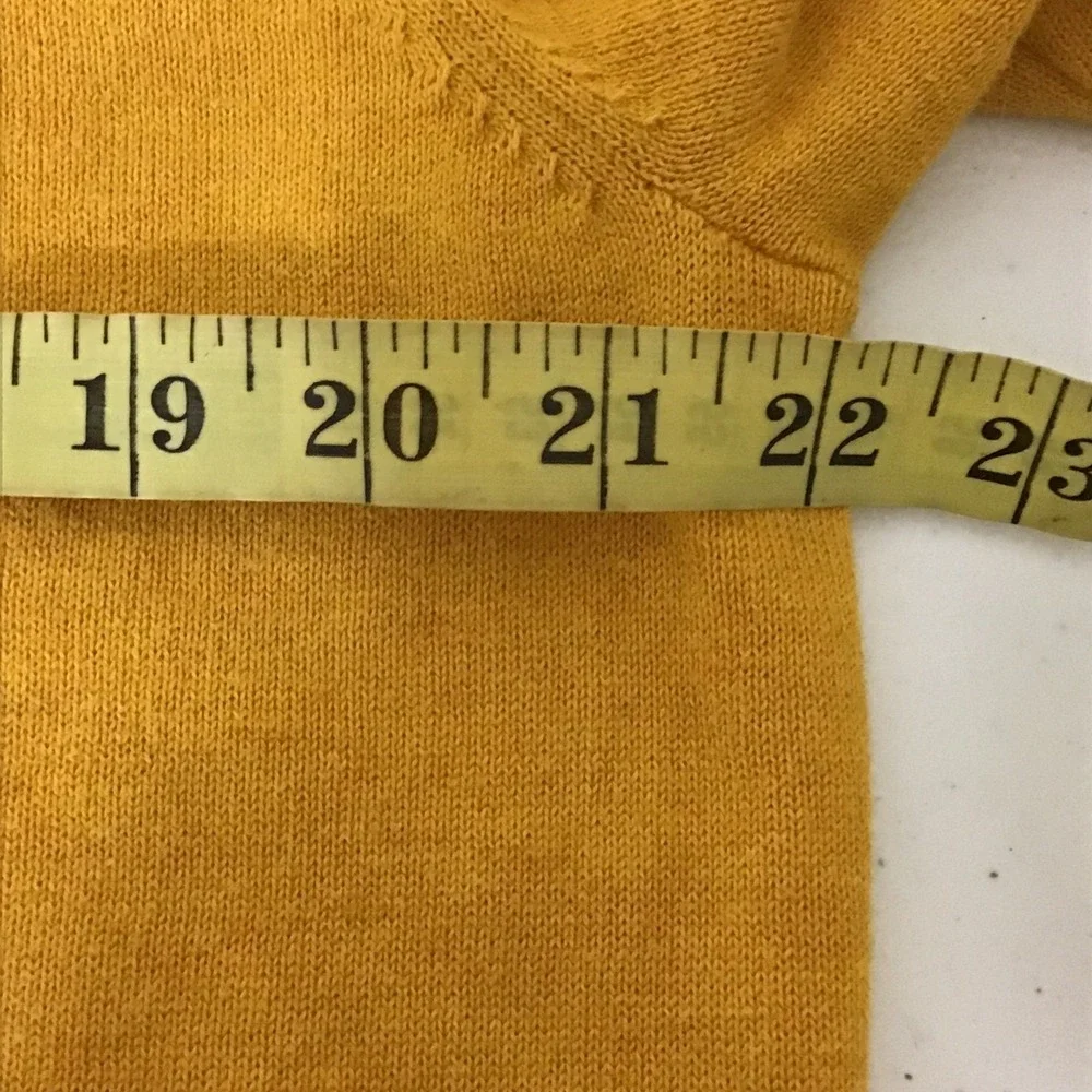 Tommy Hilfiger Mustard Yellow V Neck Sweater L 100%‎ Cotton